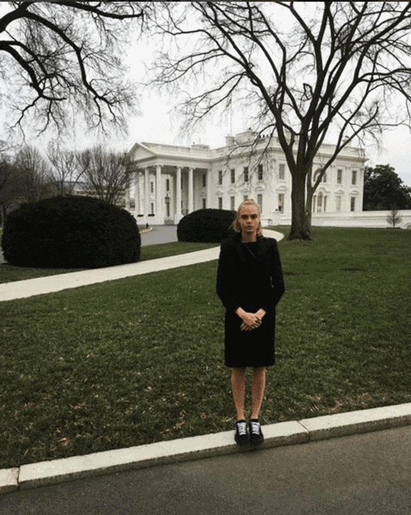 Η Cara Delevingne στον Λευκό Οίκο